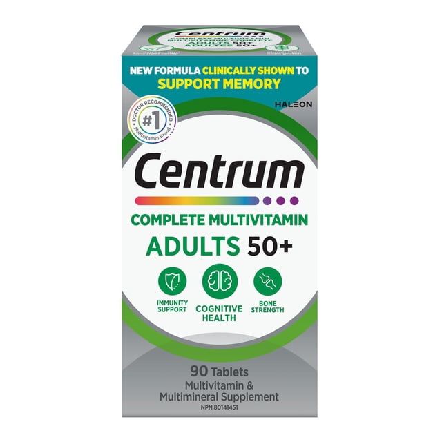 Centrum Adults 50 Plus, Complete Formula, Multivitamins/Minerals ...