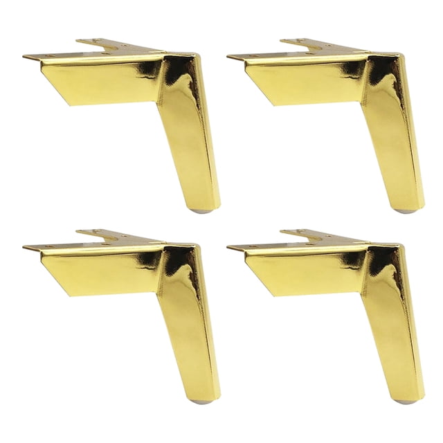 tredstone 4 Pcs/set Pieds de Meubles en Métal Résistant à la Rouille pour Remplacement de Chaise Accessoires de Meubles Décoratifs Or Titane 10cm 1Set
