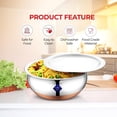 thumbnail image 3 of Silver Stainless Steel Copper Bottom Cookware Handi | Cooking, Serving Pot Pan, Bowl, Handi, Urli 1000ml, 3 of 5