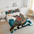 thumbnail image 4 of Erosebridal Bear Riding Dinosaur Bedding Twin Comforter Set,Cartoon Wildlife Down Comforter,Animal Decor,Reversible,Lightweight,2-Piece, 4 of 7
