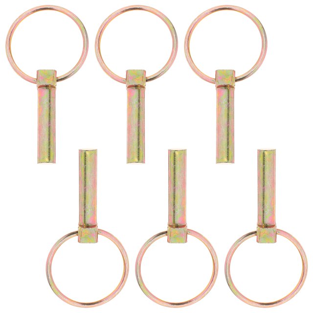 Golden Trailer Hitch Locking Pin Set for Automotive Heavy Duty Safety Pins Versatile Application 6 Pieces