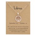 thumbnail image 1 of PVCS Twelve Constellation Pendant Elegant Gold Tone Chain Necklaces Letter Horoscope, 1 of 2