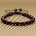 thumbnail image 2 of Bracelet Ajustable Unisexe en Perles Rondes de 6 mm en Oeil de Tigre Rouge Naturel de Qualité AA 7 Pouces, 2 of 3