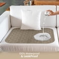 thumbnail image 2 of Canadian Linen Alèses pour Chaise d'Incontinence 20 Pouces X 20, Lot de 3, Lavables, Imperméables, Douces et Absorbantes, 100 % Coton, Alèse Réutilisable Protectrice pour Siège d'Auto, Beige, 2 of 9