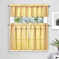 thumbnail image 3 of 3 Piece Country Farmhouse Kitchen Curtains and Valances Set for Windows Country Themed Style Kitchen Window Curtains Over Sink Decor 27.5x36 in, 3 of 5