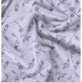 thumbnail image 1 of Soimoi Brown Poly Georgette Fabric Clover Floral Print Fabric by Yard 52 Inch Wide, 1 of 6
