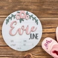 thumbnail image 3 of Birth Announcement Plaque Engraved Ornamental Cute Baby Name Reveal Sign Keepsake for Photo Props, 3 of 10