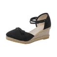 thumbnail image 2 of Weiqiqre Sandales à Enfiler pour Femmes Offres, Chaussures d'Été pour Dames à Plateforme à Talon Compensé à Bout Fermé Sandales Décontractées pour Femmes Rabais, 2 of 9
