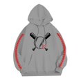 thumbnail image 2 of Men's Hoodies & Sweatshirts BasebalL Seam Print pullover Hoodie for Everyday Comfort and Durable Warmth, 2 of 3