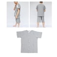 thumbnail image 1 of Shoulder Surgery Shirt Easy Put On Take Off Unisex Recovery Short Sleeve Light Grey, 1 of 7
