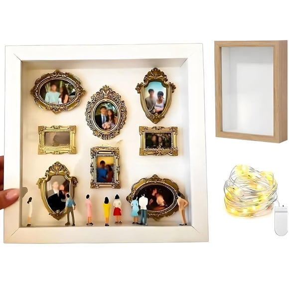 jesticaly Elegant Creative Memory Display Kit Featuring DIY Mini Museum Silhouette Box Unique Memories In Style Home Decor Wedding wood color
