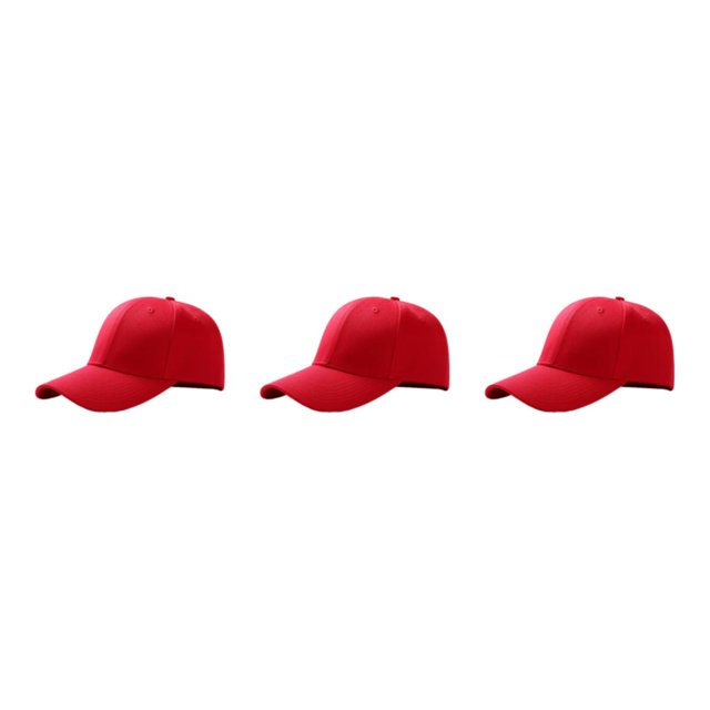 relayinert Lightweight And Breathable Sun Cap Sporty Style For Outdoor Enthusiasts Adjustable Strap Polyester Outdoors Sun Cap red 3Set