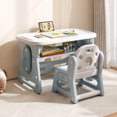 thumbnail image 4 of Gymax Ensemble Table et Chaise pour Enfants Hauteur Réglable Table à Dessin pour Tout-Petits avec Support de Livre, 4 of 10