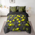 thumbnail image 2 of Erosebridal Stereoscopic Triangle Bedding Sets Twin Size,Gradien Geometric Comforter Sets with Sheets,Neon Decor,Reversible,7pcs, 2 of 5