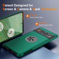 thumbnail image 2 of KOMI for Google Pixel 7 Pro Case, Slim Fit Case for Pixel 7 Pro with Ring Holder Kickstand,[Military Grade Drop Tested] Dual Layer Shockproof Protective Phone Case for Pixel 7 Pro 6.7", Green, 2 of 5