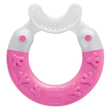 MAM Baby Toys, Teething Toys, Bite & Brush Teether, Girl, 3+ Months