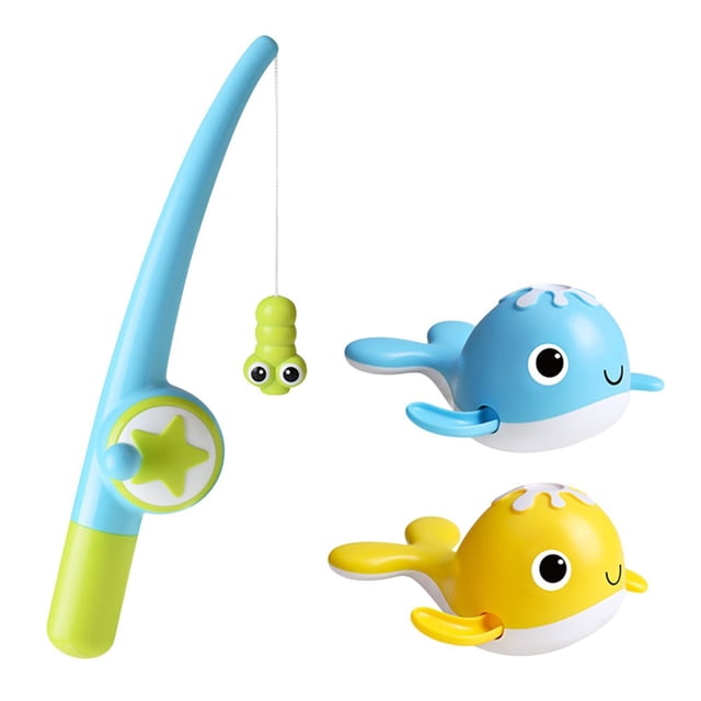 Baby Bathing Fishing Toy Clockwork Swimming Fishing Game Bath Toy Set Baby Gift