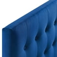 thumbnail image 5 of Modway Emily Tête de Lit Capitonnée en Velours de Performance Grand Lit, Bleu Marine, 5 of 5