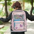 thumbnail image 3 of IFNWSV PVC Transparent Student Bag Large Capacity Backpack Travel Transparent Backpack PVC Large School Bag, 3 of 4