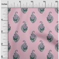 thumbnail image 1 of oneOone Polyester Lycra Fabric Leaves & Floral Block Printed Fabric 1 Yard 56 Inch Wide, 1 of 4