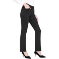 thumbnail image 1 of Kmbangi Pantalon pour Femmes, Couleur Unie, Taille Haute, Pantalon Évasé avec Poches, 1 of 1