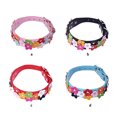 thumbnail image 4 of Collier Animal en Cuir Alliage Ajustable Fleur Collier Animal Chaîne de Cou Animal Décor Collier, Rouge, TP, 2.5x30cm, 4 of 8
