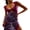 Purple, variant on Gupgi Women Long Floral Dress Lace Patchwork Cutout V-Neck Sleeveless Bodycon Dress Summer Slit Backless Translucent Dress