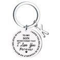 thumbnail image 1 of EGNMCR Keychains DIY To My SON Stainless Steel Last Name 26 Letter Keychain 2.5cm Fashion Decorations, 1 of 6