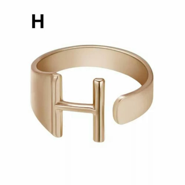 CUITING Fashion Adjustable Initial Alphabet Letter A-Z Ring Finger Rings Women Jewellery-Silver C
