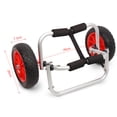 thumbnail image 1 of Kayak 65KG Loading Capacity Foldable Kayak Trolley Energy-saving Two-wheeled Carrier Cart for Kayak Canoe Boat, 1 of 5