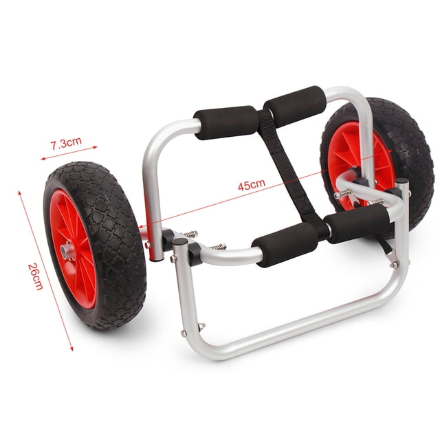 Kayak 65KG Loading Capacity Foldable Kayak Trolley Energy-saving Two-wheeled Carrier Cart for Kayak Canoe Boat
