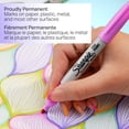thumbnail image 3 of Marqueurs permanents Sharpie Glam Pop, pointe fine, couleurs assorties, 5 unités, 3 of 6