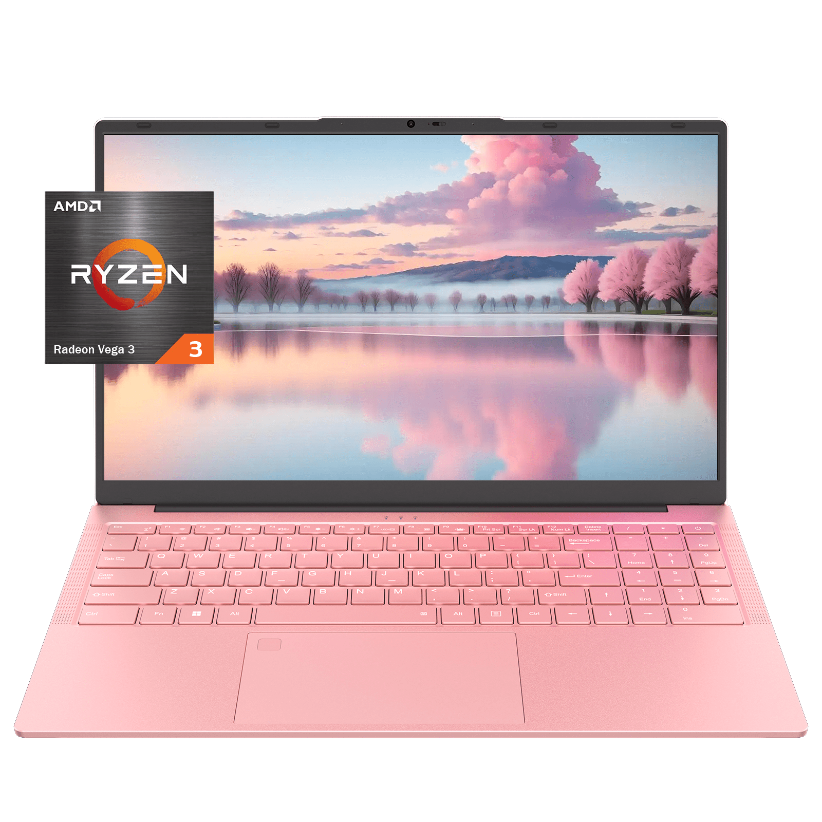 Pryloxen 15.6" Laptop,Win11 Pro Computer,3250C CPU,Up to 3.5GHz, 8GB RAM 256GB SSD,Backlit, Fingerprint, Wi-Fi 6,Bluetooth 5.3, Pink