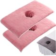 thumbnail image 3 of Guardoinrt Ensemble de 2 Pcs/ensemble Housse de Lit de Massage Réutilisable Ensemble de Serviettes 2 Pcs Matériau Peluche Foncé, avec un Drap de Lit Beauté Gris Housse de Table de Massage, 3 of 6