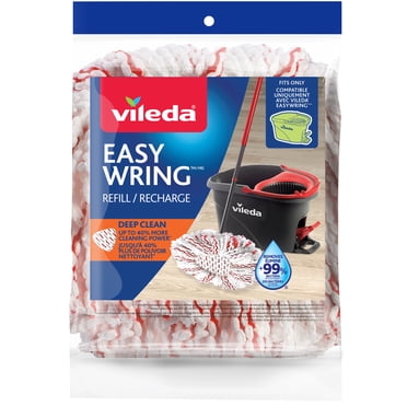 Vileda EasyWring Deep Clean Mop Head Replacement, Washable & Reusable