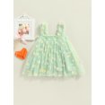 thumbnail image 2 of Xingqing Robe d'Été Adorable pour Bébés Filles, Douce, à Bretelles, Sans Manches, à Fleurs Imprimées, en Dentelle, Tutu, Robe Soleil, 2 of 7