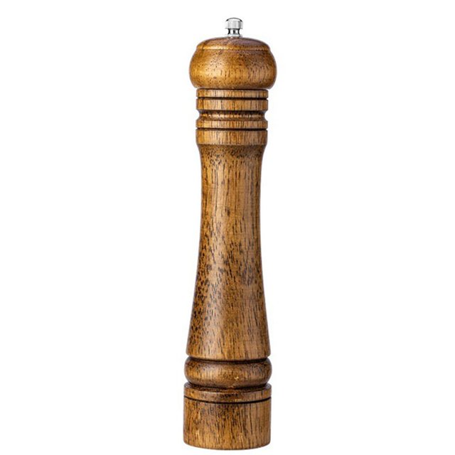 Coofit Pepper Grinder Wooden Adjustable Large Capacity Manual Spice Grinder Pepper Mill