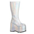 thumbnail image 1 of Bottes Galactiques Holographiques Argentées pour Femmes, 1 of 3