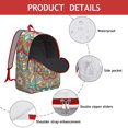 thumbnail image 4 of Boho Folk Ethnic Mandala Canvas School Backpack, Abstract Sacred Meditation Daypack with Artistic Cultural Ornament Pattern, 4 of 4