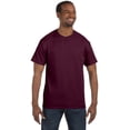 thumbnail image 2 of Hanes 5170 Comfortblend Ecosmart T-Shirt à Col Rond pour Hommes Taille Grand, Bourgogne et Rouge., 2 of 7