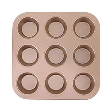 Meitianfacai Muffin Pan on Clearance, 9 Cup Muffin Tin Cupcake Pan Tray with Nonstick Coating and Stainless Steel Core, for Home/Kitchen Baking, Heatproof, Easy to Release and Clean