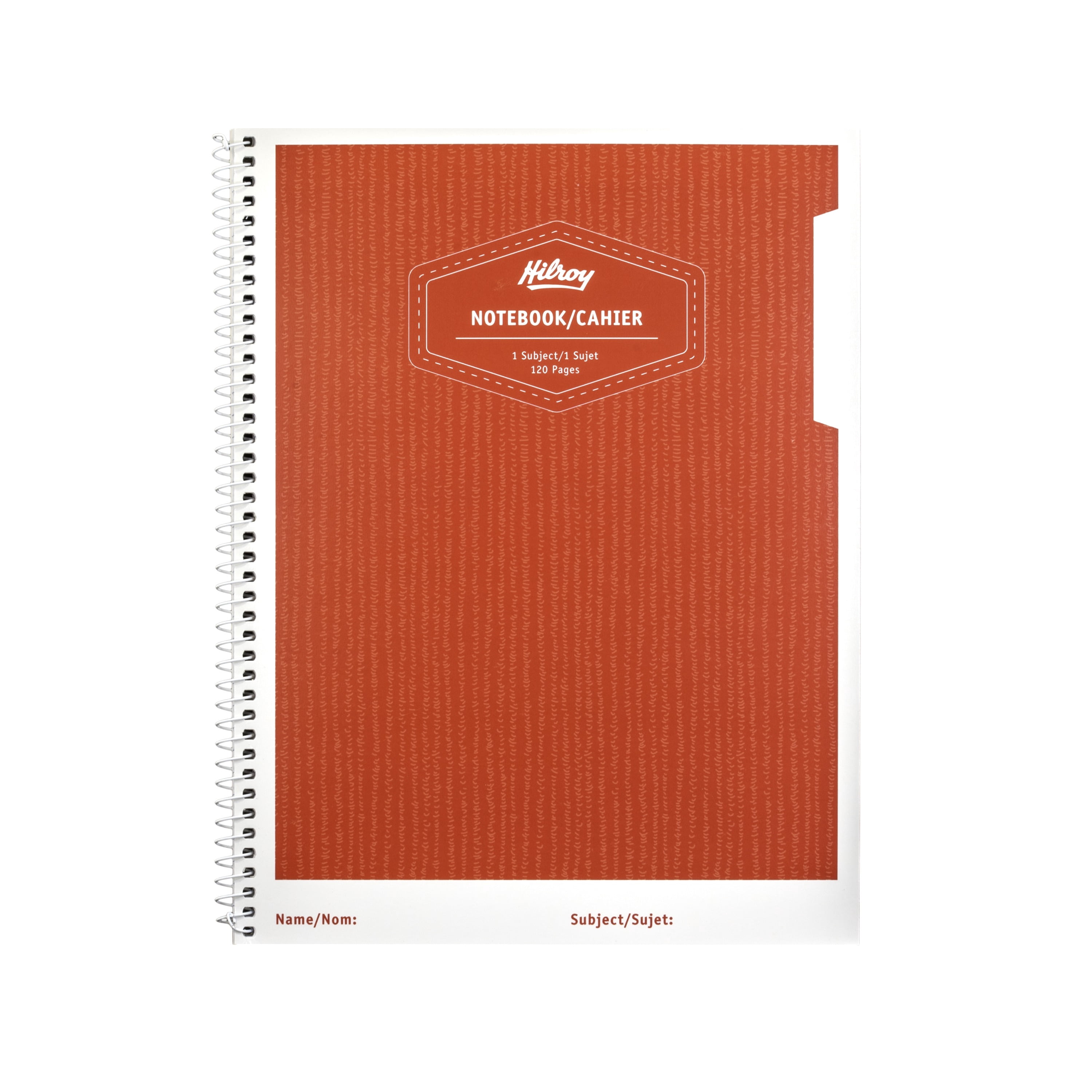 Hilroy® Core+ 1 Subject 120pg Paper Notebook, Red