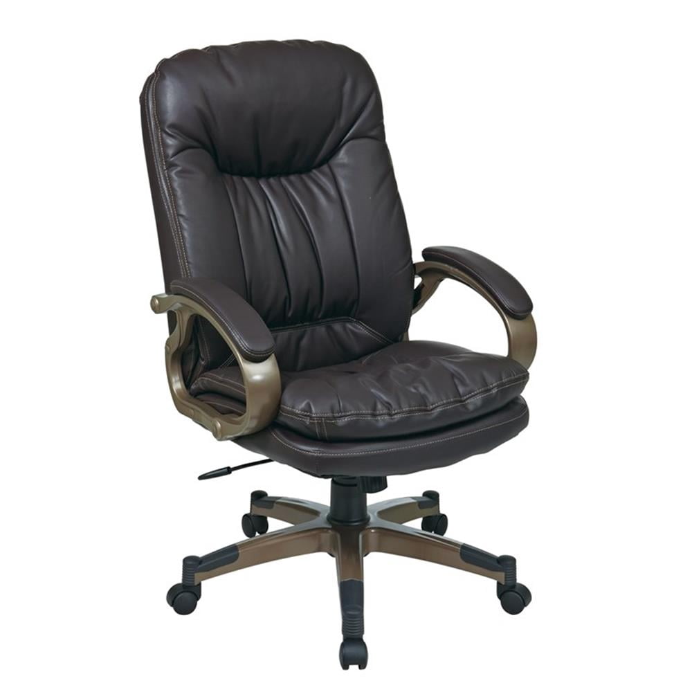 Executive Bonded Leather Office Chair in Espresso