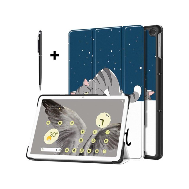 Google Pixel Tablet Case 11 Inch 2023, Slim Stand Protective Case Smart Folio Cover with 2 in 1 Stylus Pen