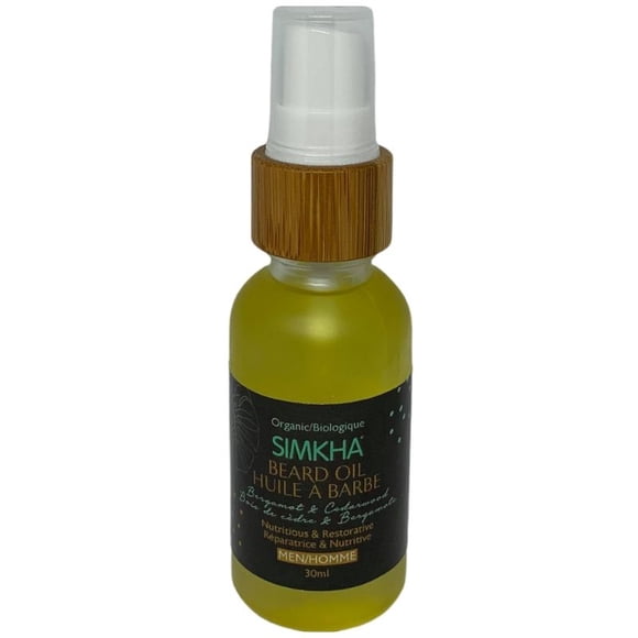 SIMKHA Beauty Organic and Vegan Bergamot and cedarwood Beard oil