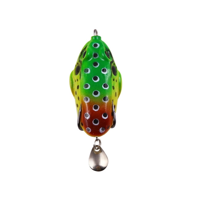 QualitChoice 1/2/3/5 Fish Lure Artificial Bait 8cm Workmanship Compact Size No Burrs Exquisite Rotating Lures Fishing Tackle Green-red 1 Pc