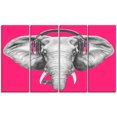 thumbnail image 2 of Elephant with Headphones - Contemporary Animal Art Canvas, 2 of 3