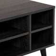 thumbnail image 3 of Table basse d'intérieur rectangulaire en bois d'ingénierie CorLiving Cole avec 4 étagères ouvertes, gris foncé, 3 of 9