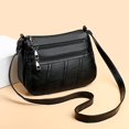 thumbnail image 4 of POINTERTECK Women PU Shoulder Bag Multi-pocket Mother Solid Crossbody Handbag (Black), 4 of 10