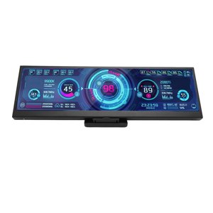 Moniteur écran secondaire, Portable Monitor Stretched Bar LCD Affichage 12.6 Sous-coefficient CPU GPU Affichage pour ordinateur